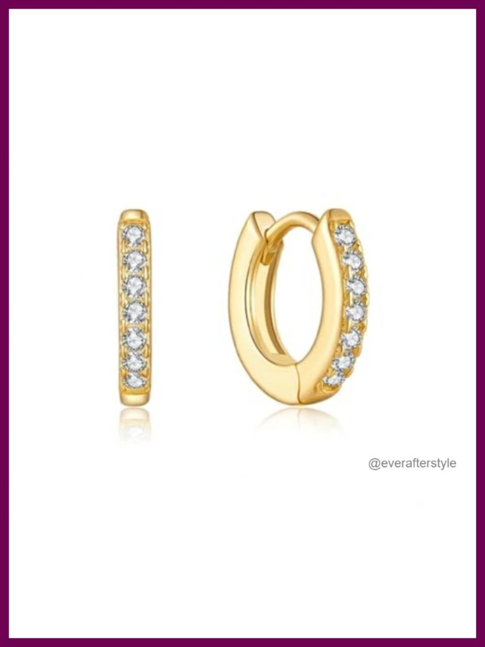 925 Sterling Silver Small Hoop Earrings for Women Hypoallergenic Cubic Zirconia